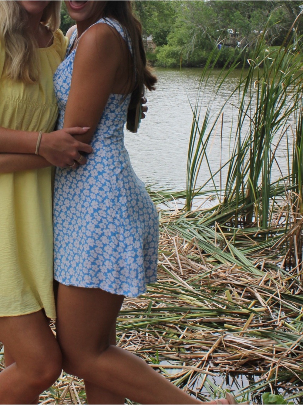 Vrg Grl Blue Floral Mini Dress